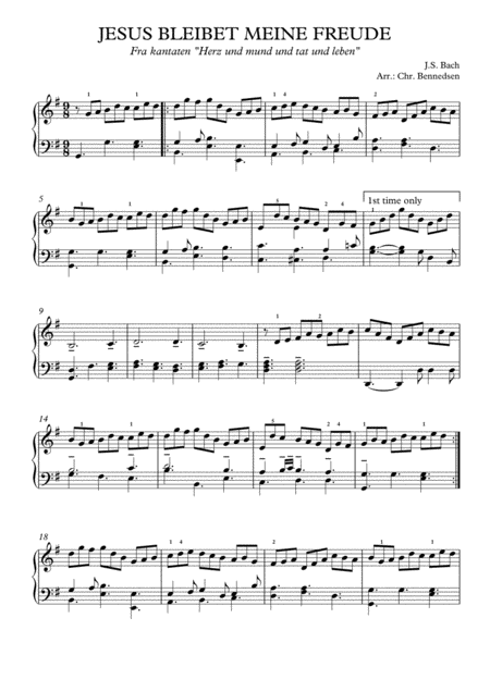 Jesus Bleibet Meine Freude Sheet Music