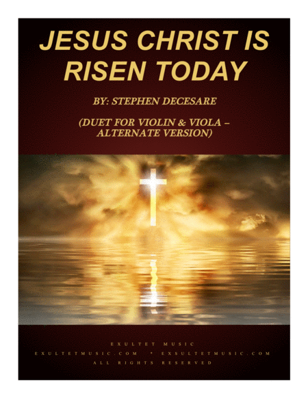 Jesus Christ Is Risen Today Duet For Violin And Viola Alternate Version Sheet Music