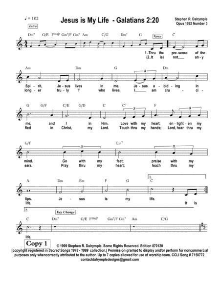 Jesus Is My Life Worship Team Edition Sheet Music