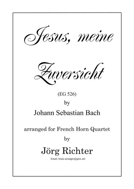 Jesus Meine Zuversicht Fr Horn Quartett Sheet Music