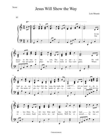 Jesus Will Show The Way Sheet Music