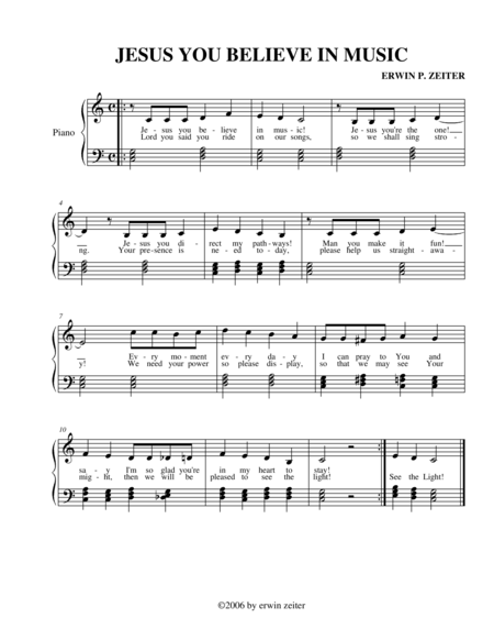 Free Sheet Music Jesus You Believe In Music