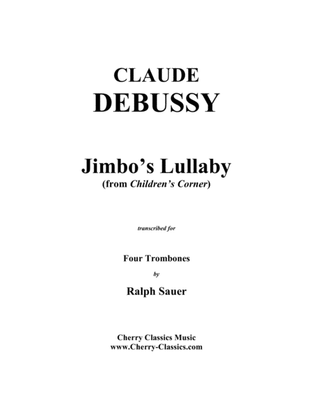 Jimbos Lullaby From The Childrens Corner Sheet Music