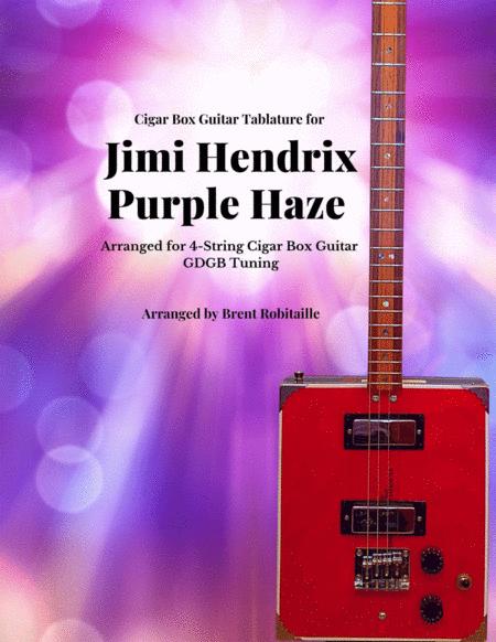 Free Sheet Music Jimi Hendrix Purple Haze 4 String Cigar Box Guitar