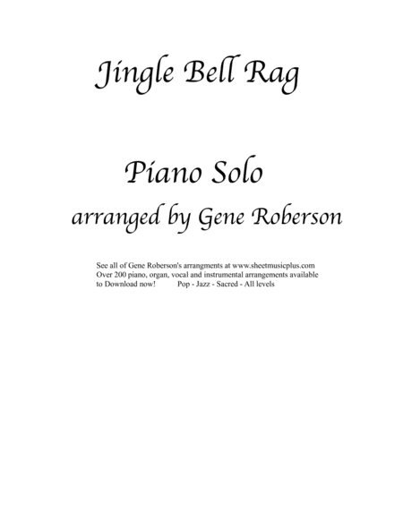 Jingle Bell Rag Piano Solo Sheet Music