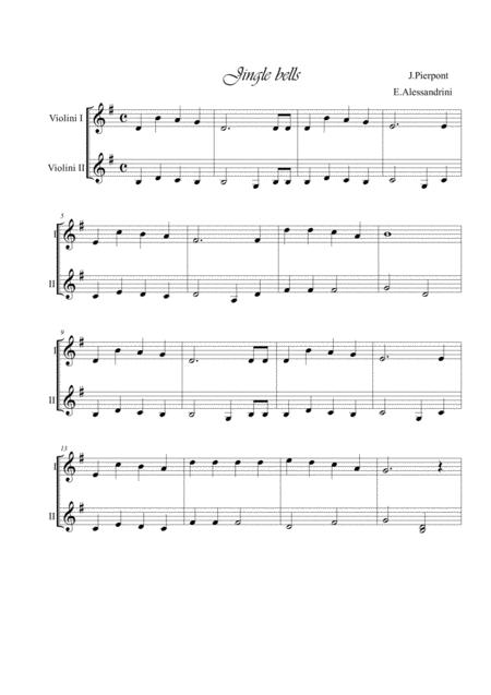 Free Sheet Music Jingle Bells 2 Violins