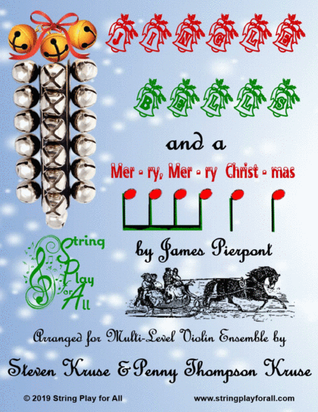 Free Sheet Music Jingle Bells And A Mer Ry Mer Ry Christ Mas For Multi Level Violin Ensemble