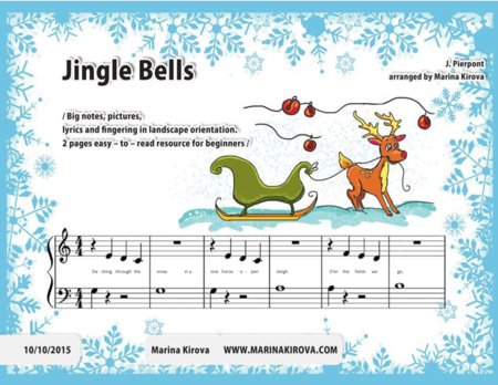 Jingle Bells Easy Piano Sheet Music