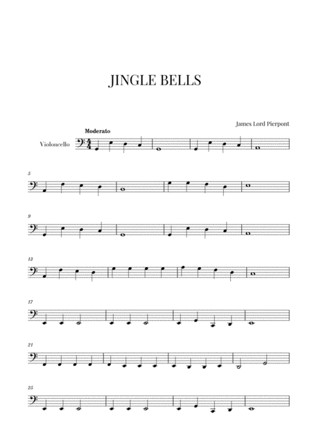 Free Sheet Music Jingle Bells For Cello