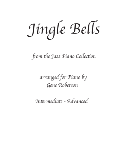 Jingle Bells For Jazz Piano Sheet Music