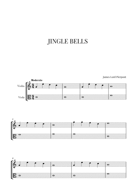 Free Sheet Music Jingle Bells For Violin And Viola