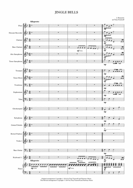 Jingle Bells Mixed Ensemble Sheet Music