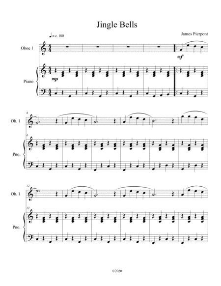 Jingle Bells Solo Oboe With Optional Piano Accompaniment Sheet Music