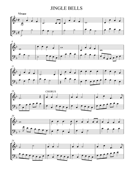 Free Sheet Music Jingle Bells Vln Cello Duet