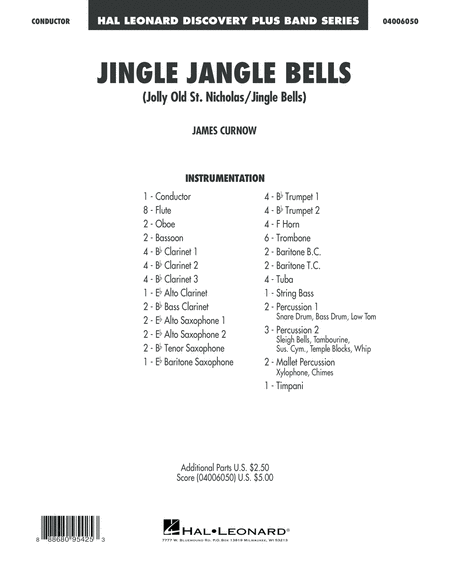 Jingle Jangle Bells Jolly Old St Nicholas Jingle Bells Conductor Score Full Score Sheet Music