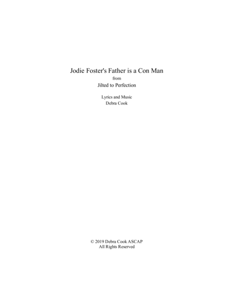 Jodie Fosters Father Is A Con Man Sheet Music