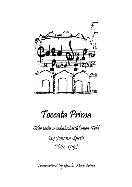 Johann Speth Toccata Prima Transcription By Guido Menestrina Sheet Music