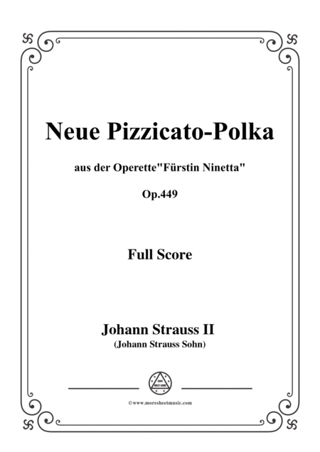 Johann Strauss Ii Neue Pizzicato Polka Op 449 For Orchestra Sheet Music