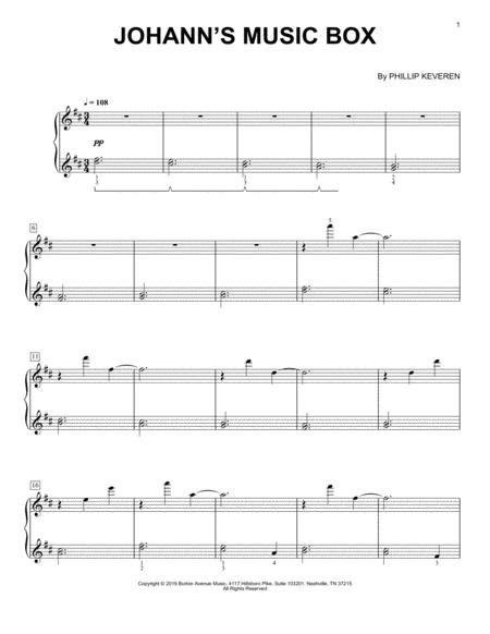 Free Sheet Music Johanns Music Box