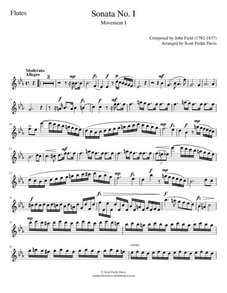 John Field Sonata I Movement I Arranged For Orchestra By Scott Fields Davis Flute Part Sheet Music