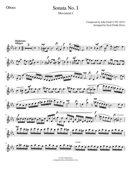 John Field Sonata I Movement I Arranged For Orchestra By Scott Fields Davis Oboe Part Sheet Music