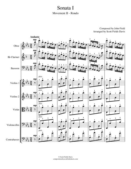 John Field Sonata I Movement Ii Arranged For Orchestra By Scott Fields Davis Full Score Sheet Music