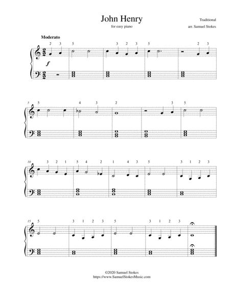 Free Sheet Music John Henry For Easy Piano