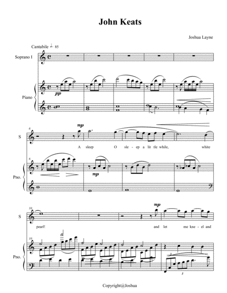 Free Sheet Music John Keats Soprano And Piano