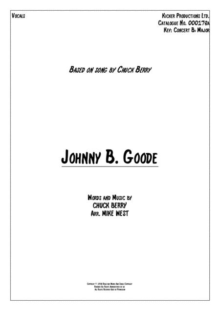 Free Sheet Music Johnny B Goode Vocals