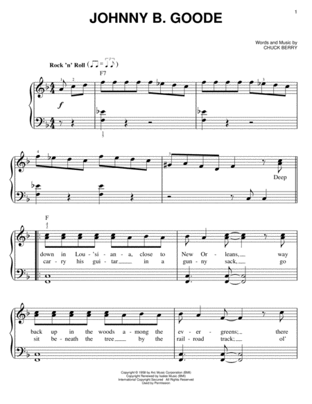 Johnny B Goode Sheet Music