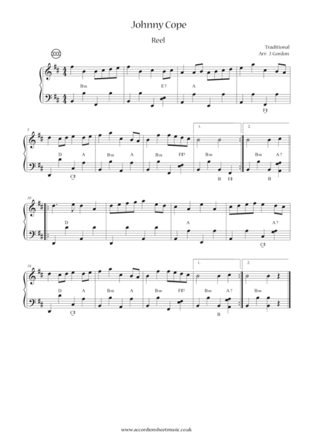 Free Sheet Music Johnny Cope