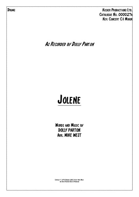 Jolene Drums Sheet Music