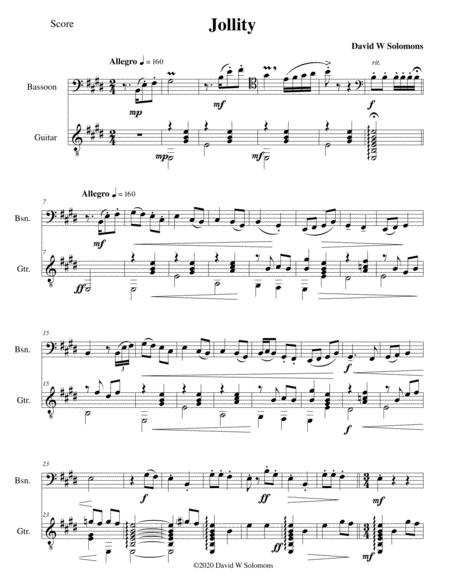 Jollity For Bassoon And Guitar Sheet Music