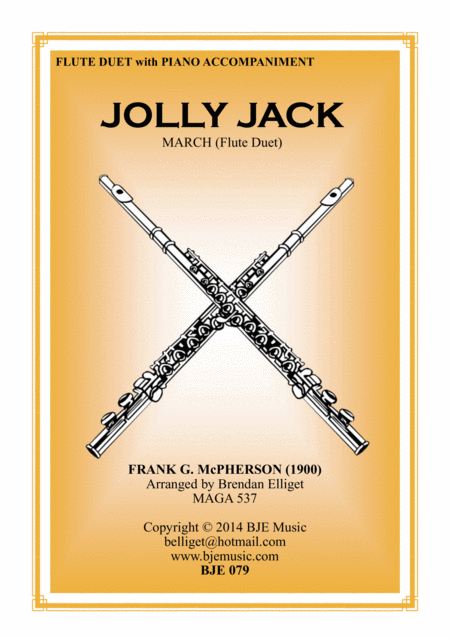 Free Sheet Music Jolly Jack March Flute Duet With Piano Pdf