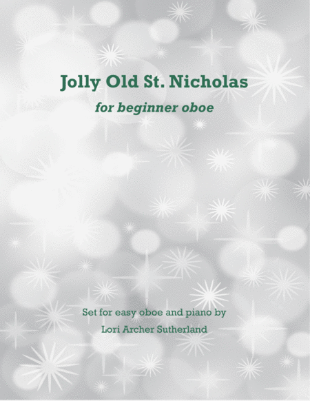 Free Sheet Music Jolly Old St Nicholas For Easy Oboe Piano