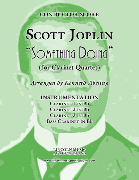 Joplin Something Doing For Clarinet Quartet Sheet Music