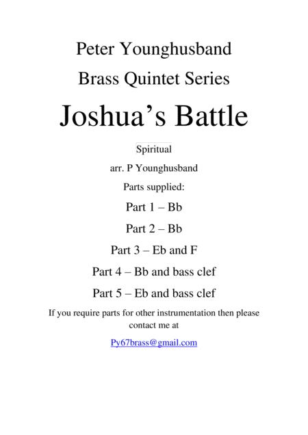 Free Sheet Music Joshuas Battle