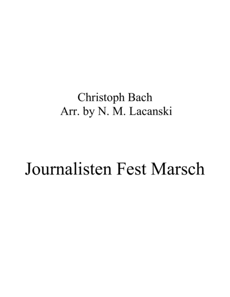 Free Sheet Music Journalisten Fest Marsch