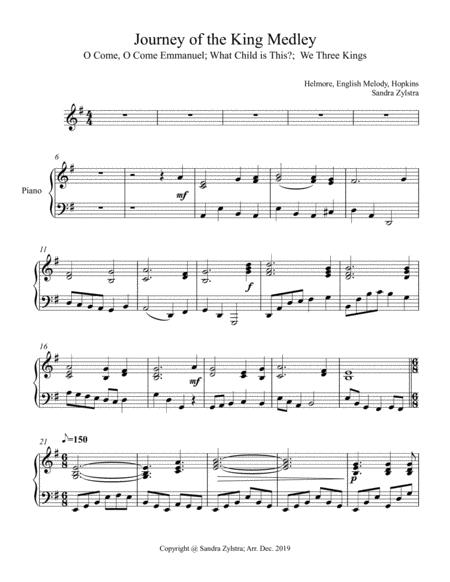 Free Sheet Music Journey Of The King Piano Part Only