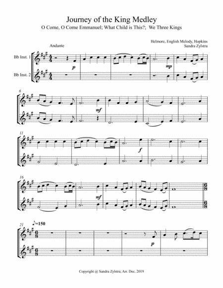 Journey Of The King Treble Bb Instrument Duet Parts Only Sheet Music