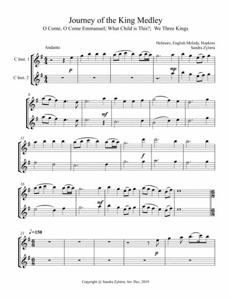 Journey Of The King Treble C Instrument Duet Parts Only Sheet Music