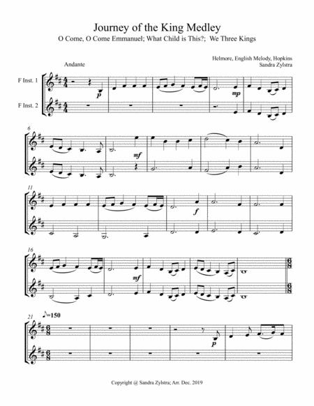 Journey Of The King Treble F Instrument Duet Parts Only Sheet Music