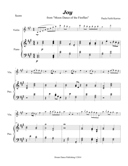 Free Sheet Music Joy From Moon Dance Of The Fireflies Score