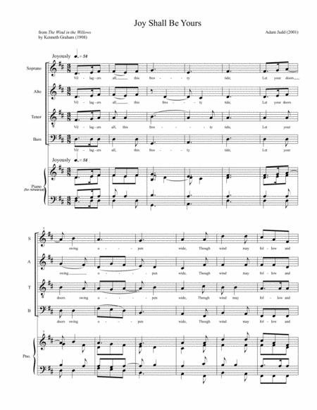 Joy Shall Be Yours Sheet Music