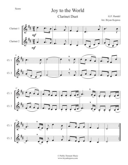 Joy To The World Clarinet Duet Sheet Music