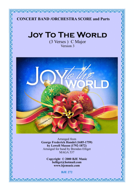 Joy To The World Concert Band Orchestra Sheet Music