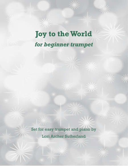 Joy To The World For Beginner Trumpet Piano Sheet Music