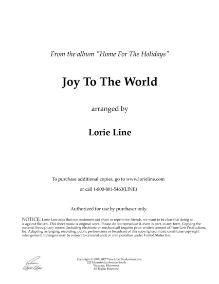Free Sheet Music Joy To The World From Home For The Holidays