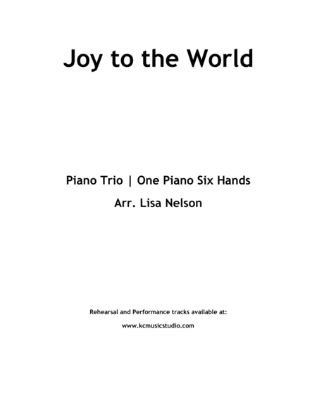 Joy To The World Piano Trio 1 Piano 6 Hands Intermediate Sheet Music