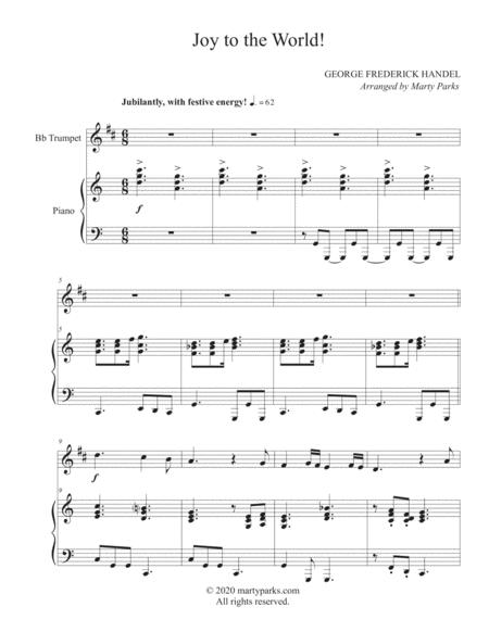 Free Sheet Music Joy To The World Piano Trumpet